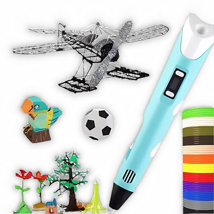 Caneta 3D Infantil Montessori + 9m de Filamento de BRINDE!
