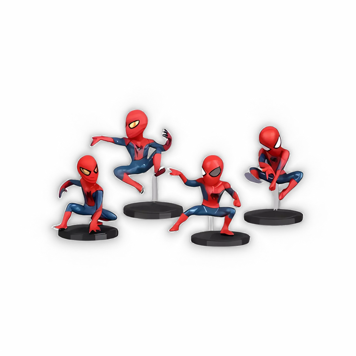 Conjunto de 4 Action Figure Homem-Aranha - de 6 a 8cm